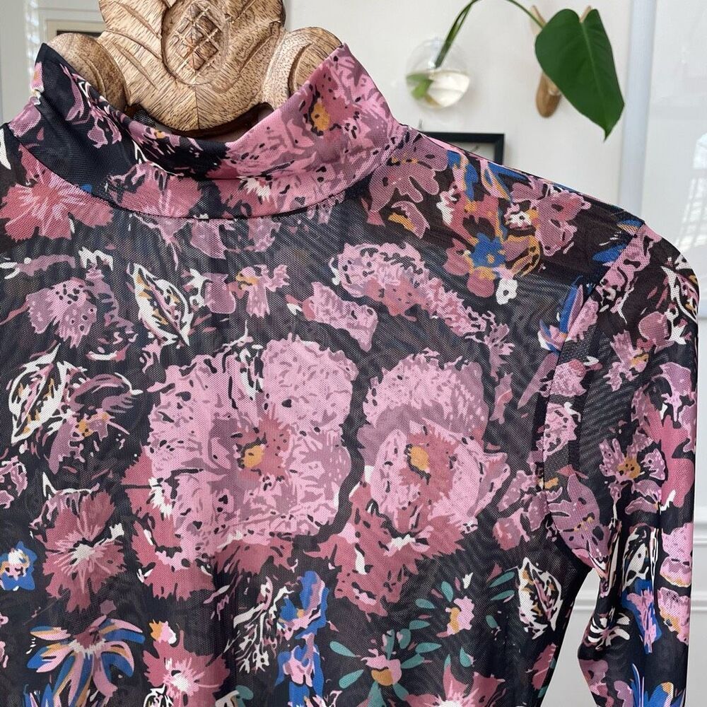 Cleobella Melanie Bodysuit Jolie Print Mesh Sheer S - Picture 3 of 9